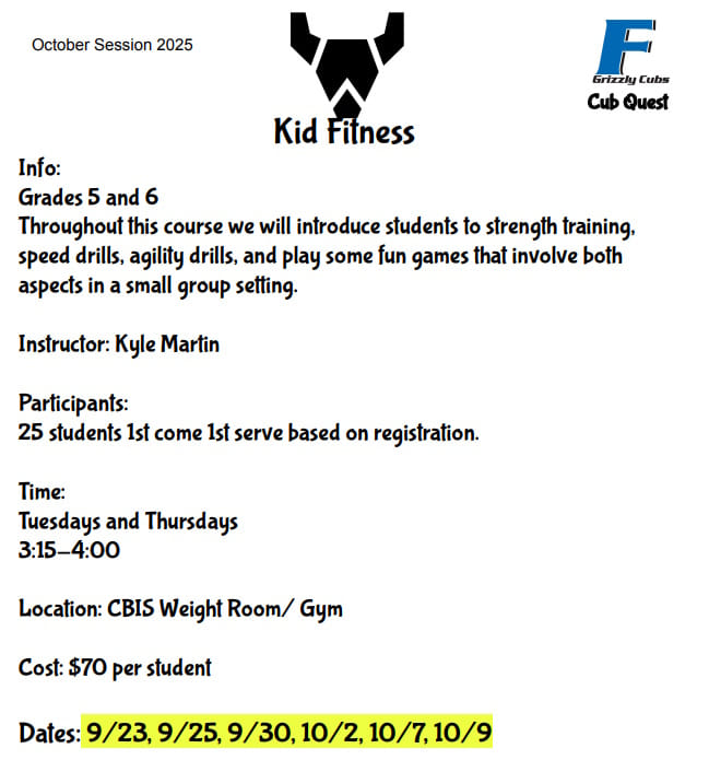 Kid Fitness Flyer