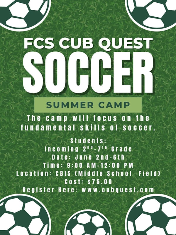 Summer Soccer Camp Flyer