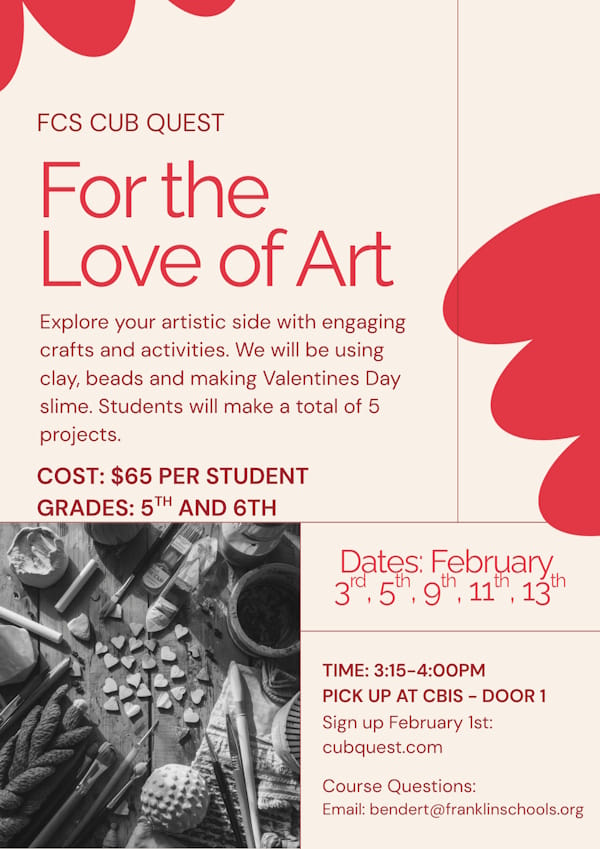 For the Love of Art Flyer