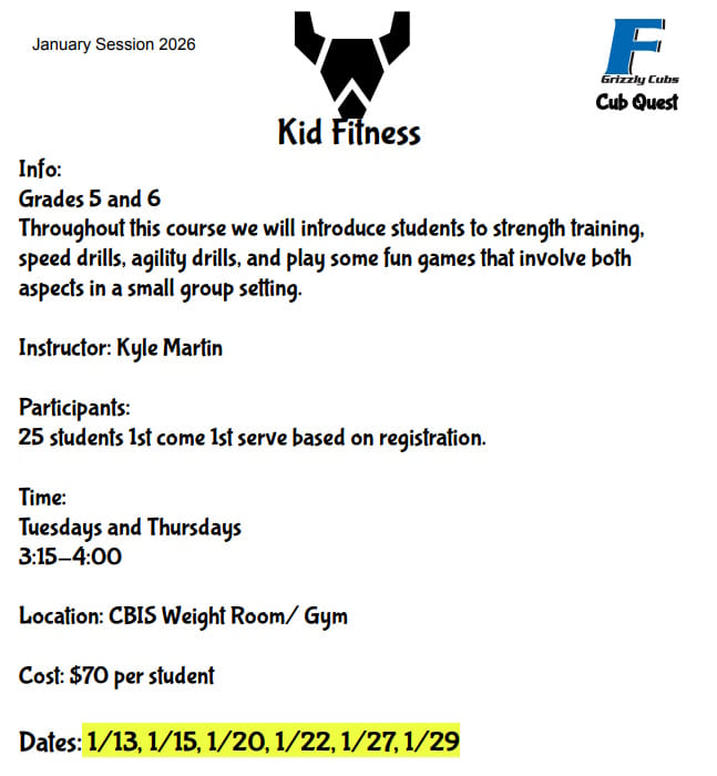 Kid Fitness Flyer